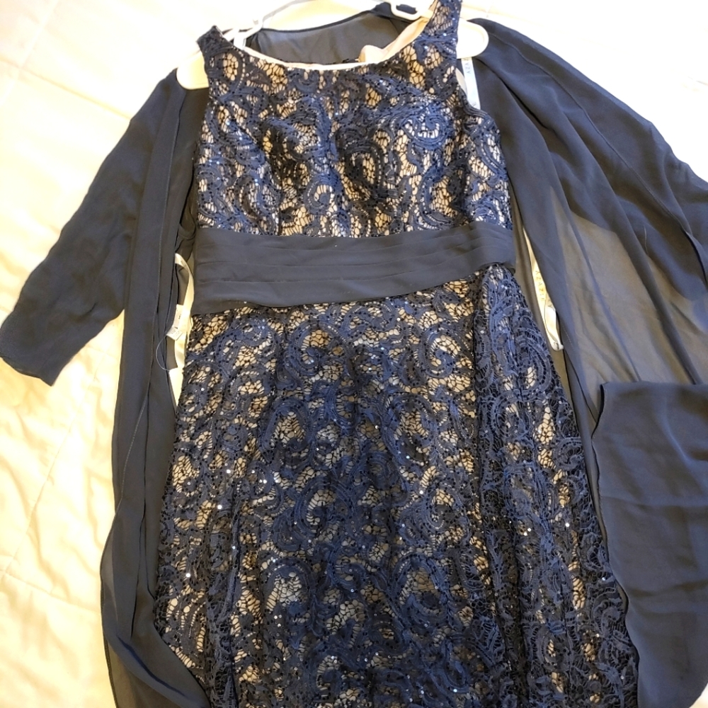 Azazie formal dress. Size A12. Color is stormy/champagne.
